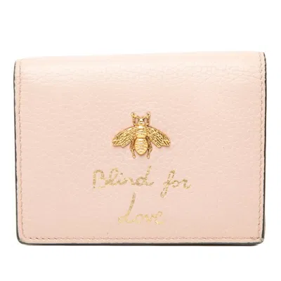 Pre-owned Gucci Pink Leather Wallet (bi-fold) ()