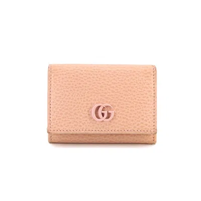 Pre-owned Gucci Pink Leather Wallet (tri-fold) ()
