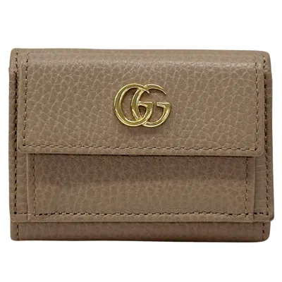 Pre-owned Gucci Pink Leather Wallet (tri-fold) ()