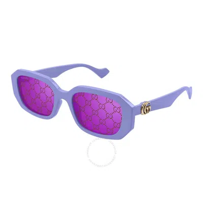 Gucci Pink Logo Geometric Ladies Sunglasses Gg1535s 004 54