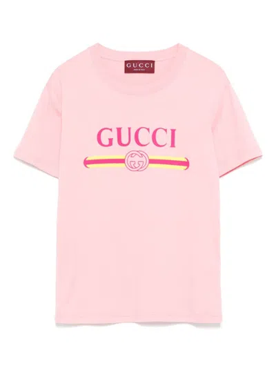 GUCCI PINK LOGO T-SHIRT