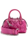 Gucci Pink Jumbo Gg Matelasse Nylon Mini Bowling Bag (authentic Pre-loved) In Pink