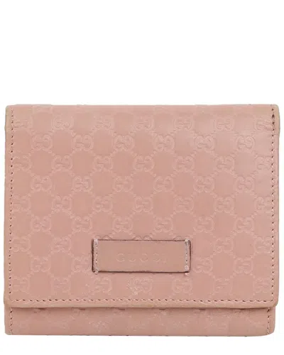 Gucci Pink Micro Ssima Wallet (authentic Pre-loved)