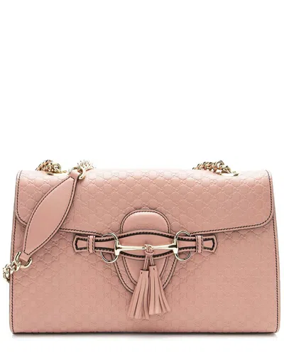Gucci Pink Microssima Leather Micro Emily Medium Shoulder Bag (authentic  Pre-loved)