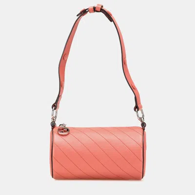 Pre-owned Gucci Pink Mini Leather Blondie Shoulder Bag