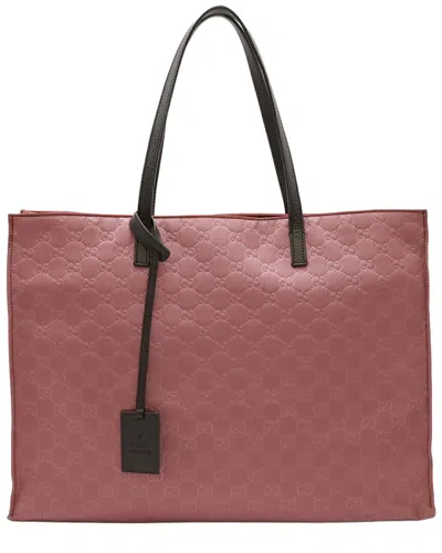 Gucci Pink Nylon & Leather Tote (authentic Pre-loved)