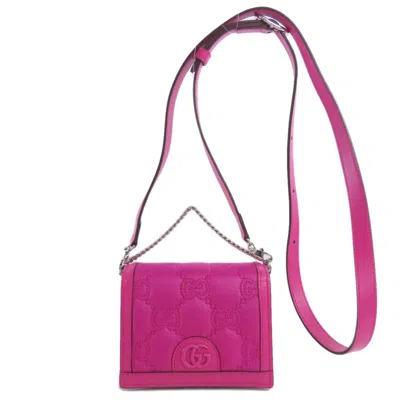 Pre-owned Gucci Pink Nylon Shoulder Bag ()