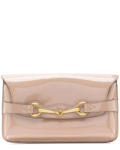 Gucci Pink Patent Leather Bright Bit Clutch (authentic Pre-loved)