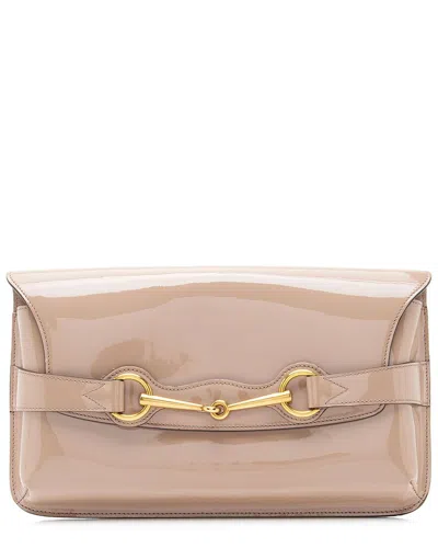 Gucci Pink Patent Leather Bright Bit Clutch (authentic Pre-loved)