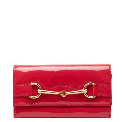 Pre-owned Gucci Pink Patent Leather Long Wallet (bi-fold) ()