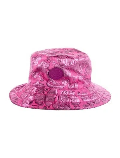 Pre-owned Gucci Pink Patterned Bucket Hat W/tags