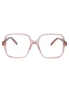 Gucci Pink-pink-transparent Recycled Acetate Glasses In Pink