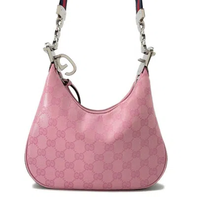Pre-owned Gucci Pink Pvc Canvas Shoulder Bag ()