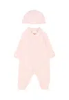 Gucci Pink Set For Baby Girl With Gg Motif In Pink