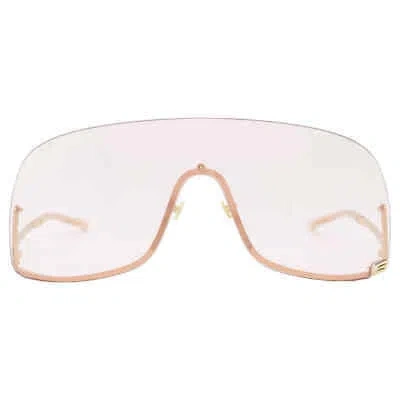 Pre-owned Gucci Pink Shield Unisex Sunglasses Gg1560s 004 99 Gg1560s 004 99