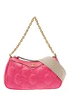 Gucci Pink Shoulder Bag With Matelassé Gg Motif In Leather Woman In Multicolor