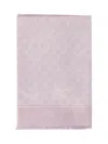 Gucci 'gg' Silk And Cotton Shawl In Pink