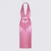Gucci Women Satin And Lace Dress In Pink