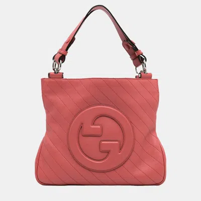 Pre-owned Gucci Pink Small Blondie Satchel