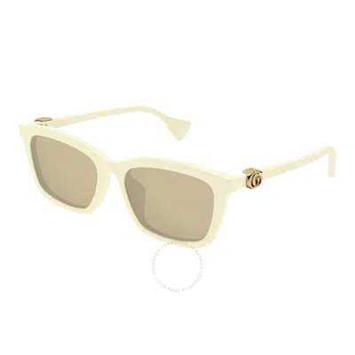 Gucci Pink Square Ladies Sunglasses Gg1596sk 002 55 In Neutral