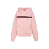 Gucci Web Horsebit Embellished Cotton Hoodie In Pink