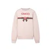 Gucci Printed Cotton Sweatshirt In Pink