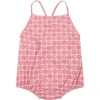 GUCCI PINK SWIMSUIT FOR BABY GIRL WITH A DOUBLE G GEOMETRIC MOTIF