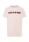 Gucci Pink T-shirt For Girl With Logo In Pink