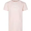 GUCCI PINK T-SHIRT FOR GIRL WITH LOGO GUCCI 1921