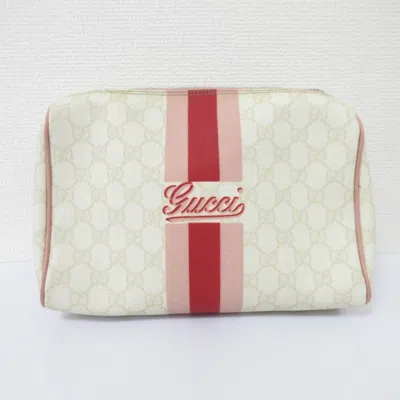 Pre-owned Gucci Pink White Clutch Bag () In Multi