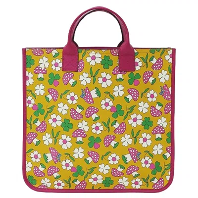 Pre-owned Gucci Pink Yellow Pvc Handbag Tote Bag ()