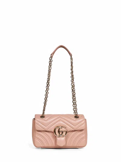 Gucci Pinky Beige Gg Marmont Small Shoulder Bag