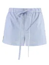 Gucci Women Pant Striped Light Popeline In Blue