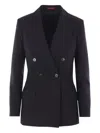 Gucci Pinstripe-pattern Double-breasted Jacket In Black