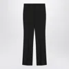 Gucci Black Wool Pinstripe Trousers Women In Black