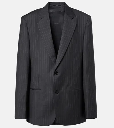 Gucci Pinstripe Wool Blazer In Animal Print