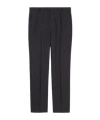 Gucci Houndstooth Wool Pant With Embroidery In Blue