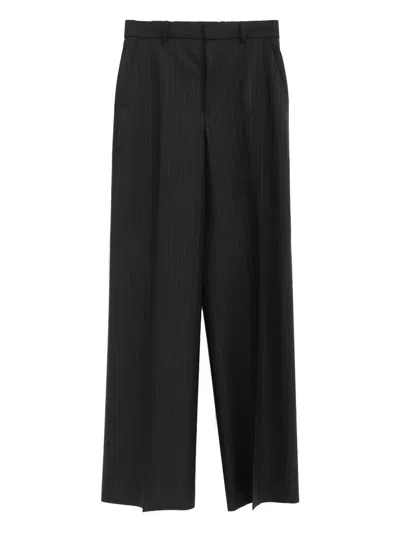 Gucci Pinstripe-pattern Trousers In Black