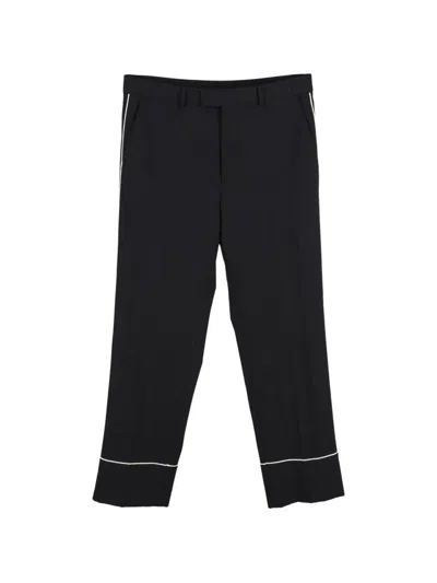 Pre-owned Gucci Piping Trousers In Black
