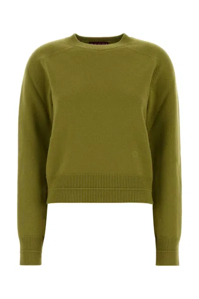 Gucci Pistachio Green Wool Blend Sweater In Multi
