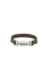 Gucci Piston-closure Leather Bracelet In Green
