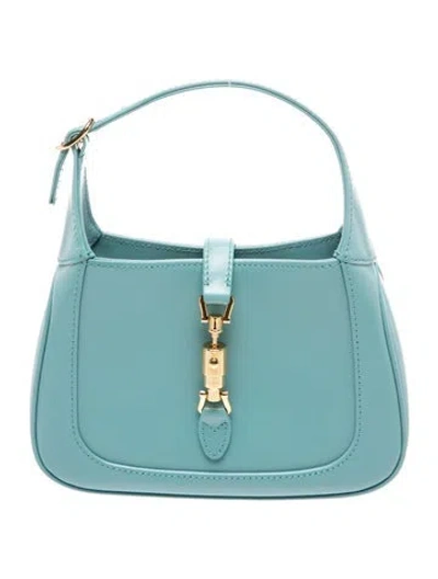 Pre-owned Gucci Piston Lock Backpack In Blue