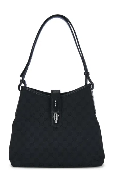 Pre-owned Gucci Piston Lock Hobo Bag In Black