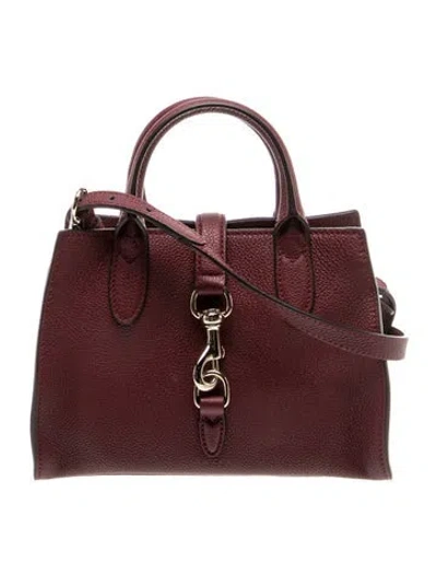 Pre-owned Gucci Piston Lock Hook Tote Small 2024 In Burgundy