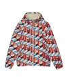 Gucci Nylon Jacket With Geometric Print Multicolor  In Multi