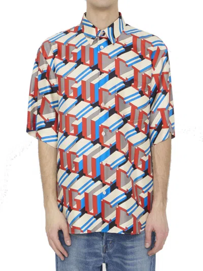 Gucci Pixel Shirt In Multicolour