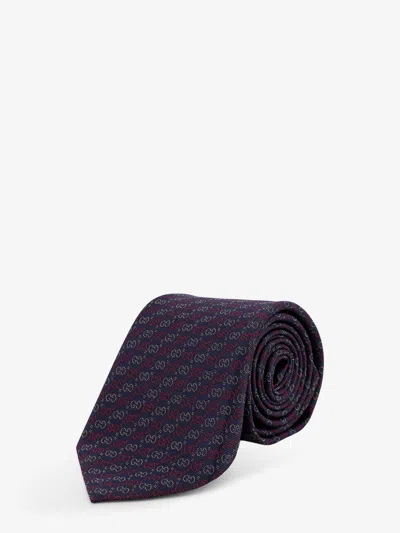 Gucci Pixy Silk Tie In Blue