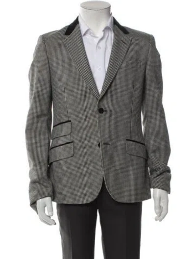 Pre-owned Gucci Plaid Print Blazer In Neutral