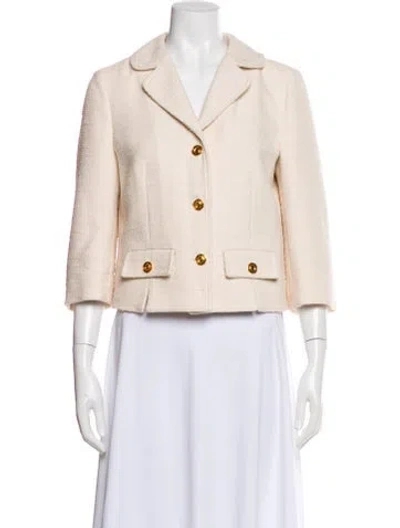 Pre-owned Gucci Plaid Print Blazer In Neutral
