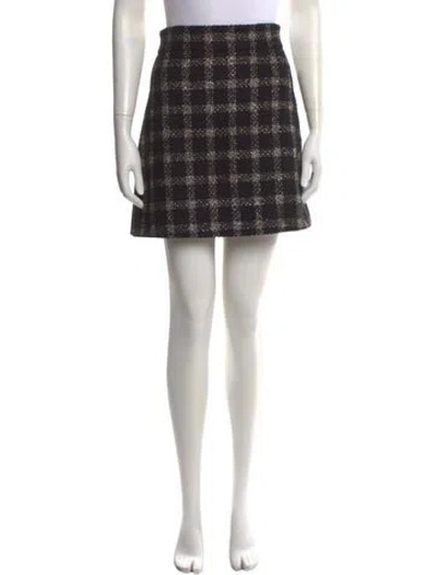 Pre-owned Gucci Plaid Print Mini Skirt In Multi